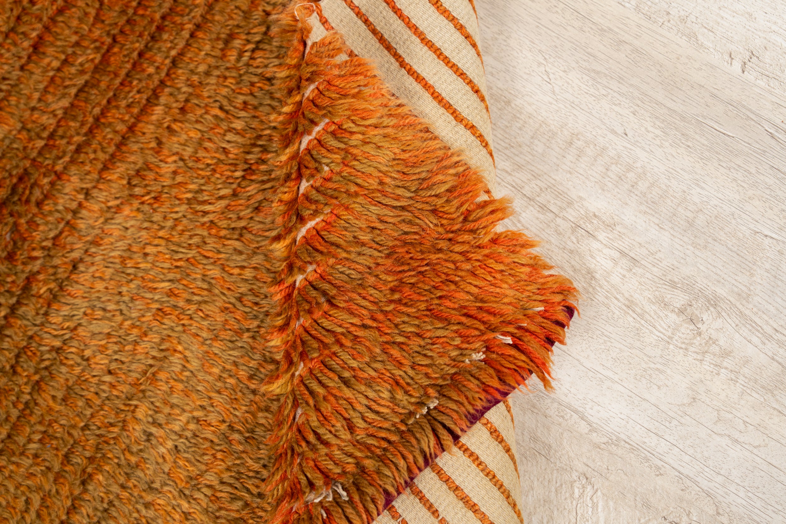 Vintage Scandinavian Rya Rug  4'8" x 2'2"