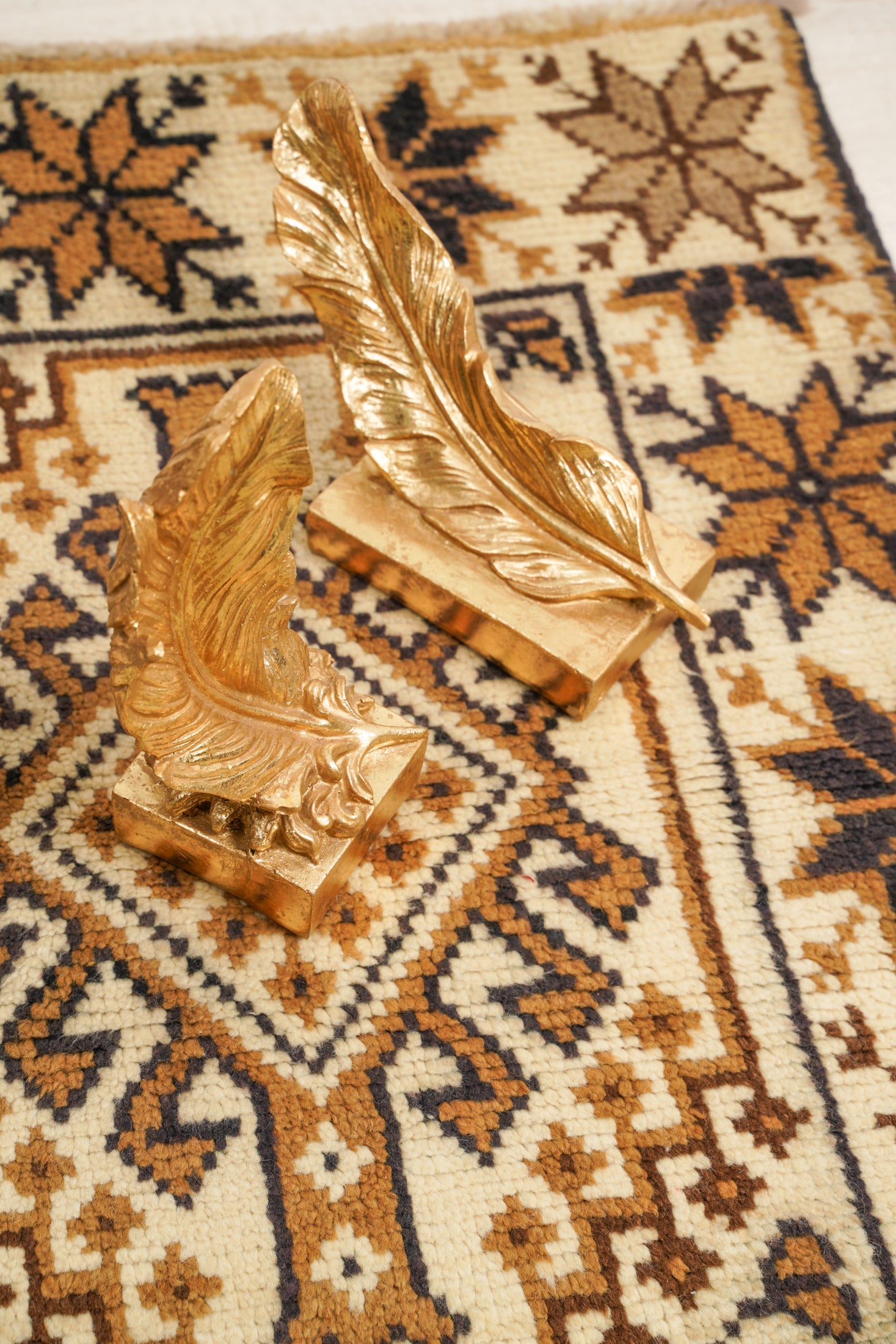 Vintage Turkish Oushak Rug 3'8" x 2'7"