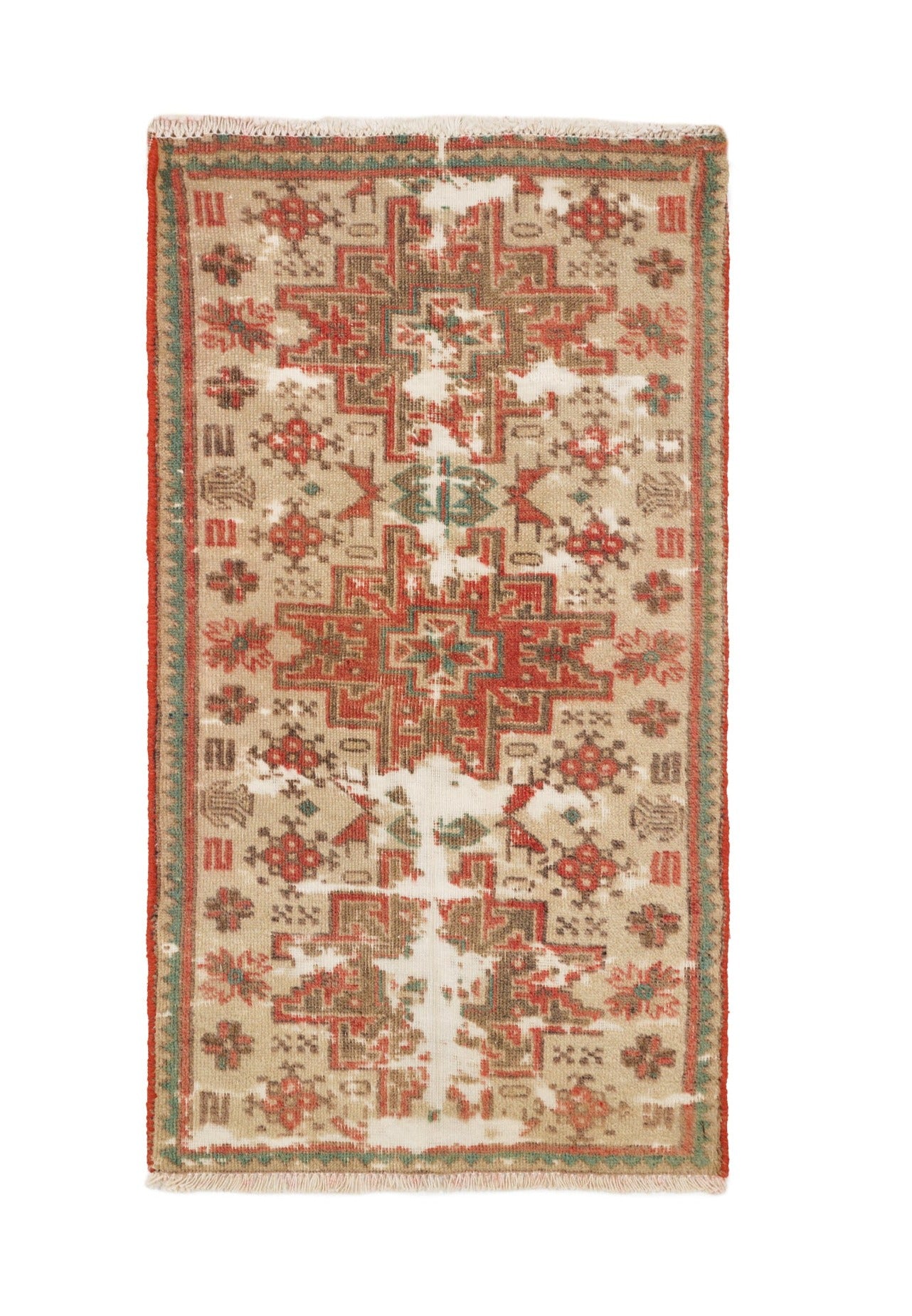 Vintage Caucasian Shirvan Rug 3'1"x 1'9"
