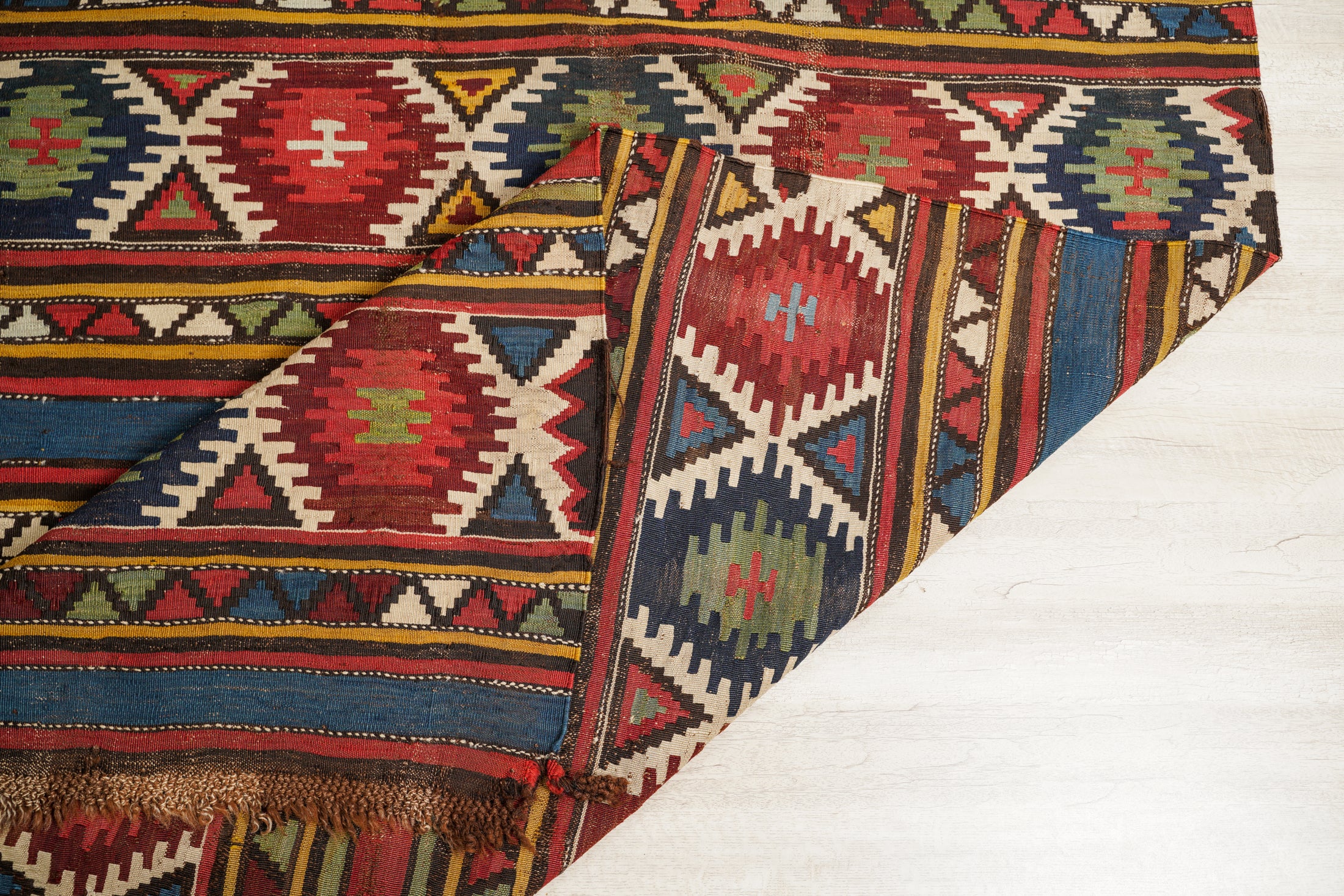 Antique Caucasian Shirvan Kilim 9'3" x 4'1"