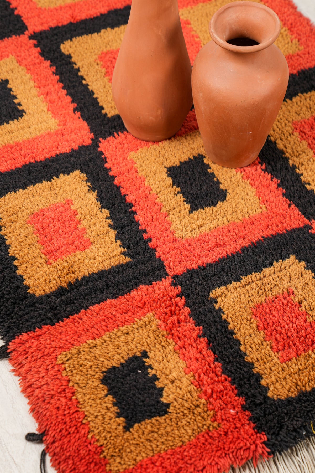 Vintage Scandinavian Rya Rug 4' x 2'5"