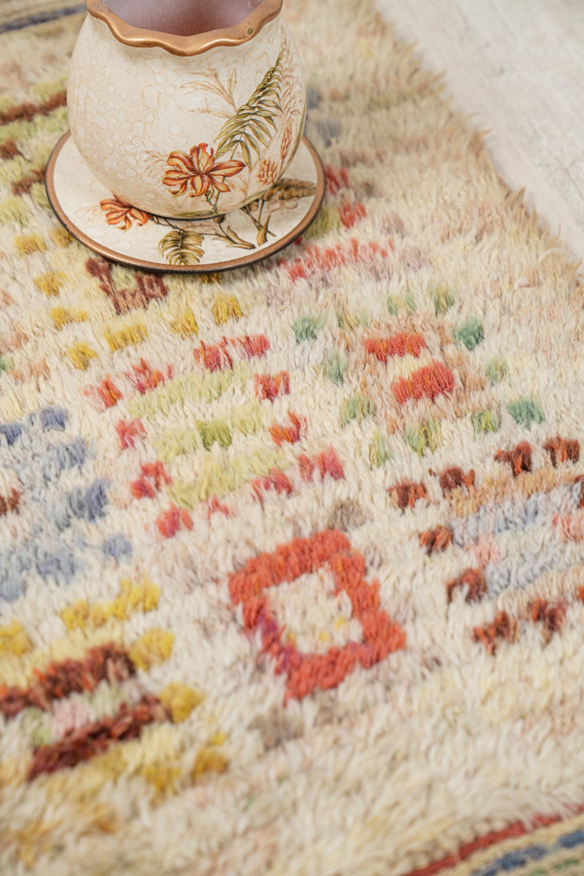 ANTIQUE SWEDISH RUG 1'10" x 1'4"