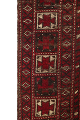 Antique Turkoman Shrub Ersari Rug 2'8" x 2'8"