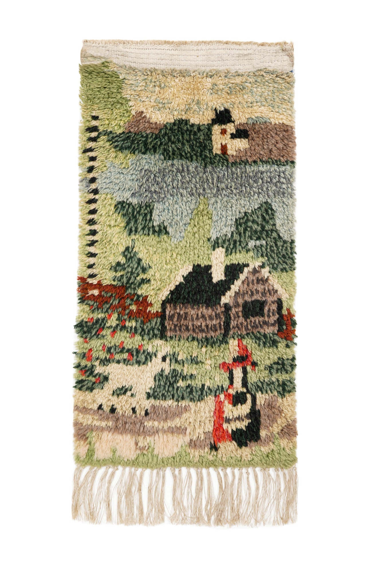 Vintage Scandinavian Rya Rug 2'1" x 1'2"