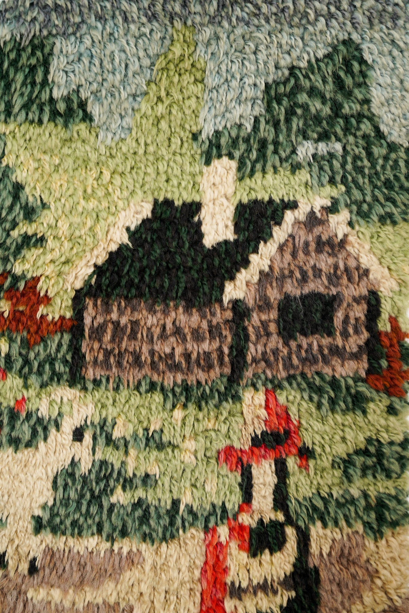 Vintage Scandinavian Rya Rug 2'1" x 1'2"