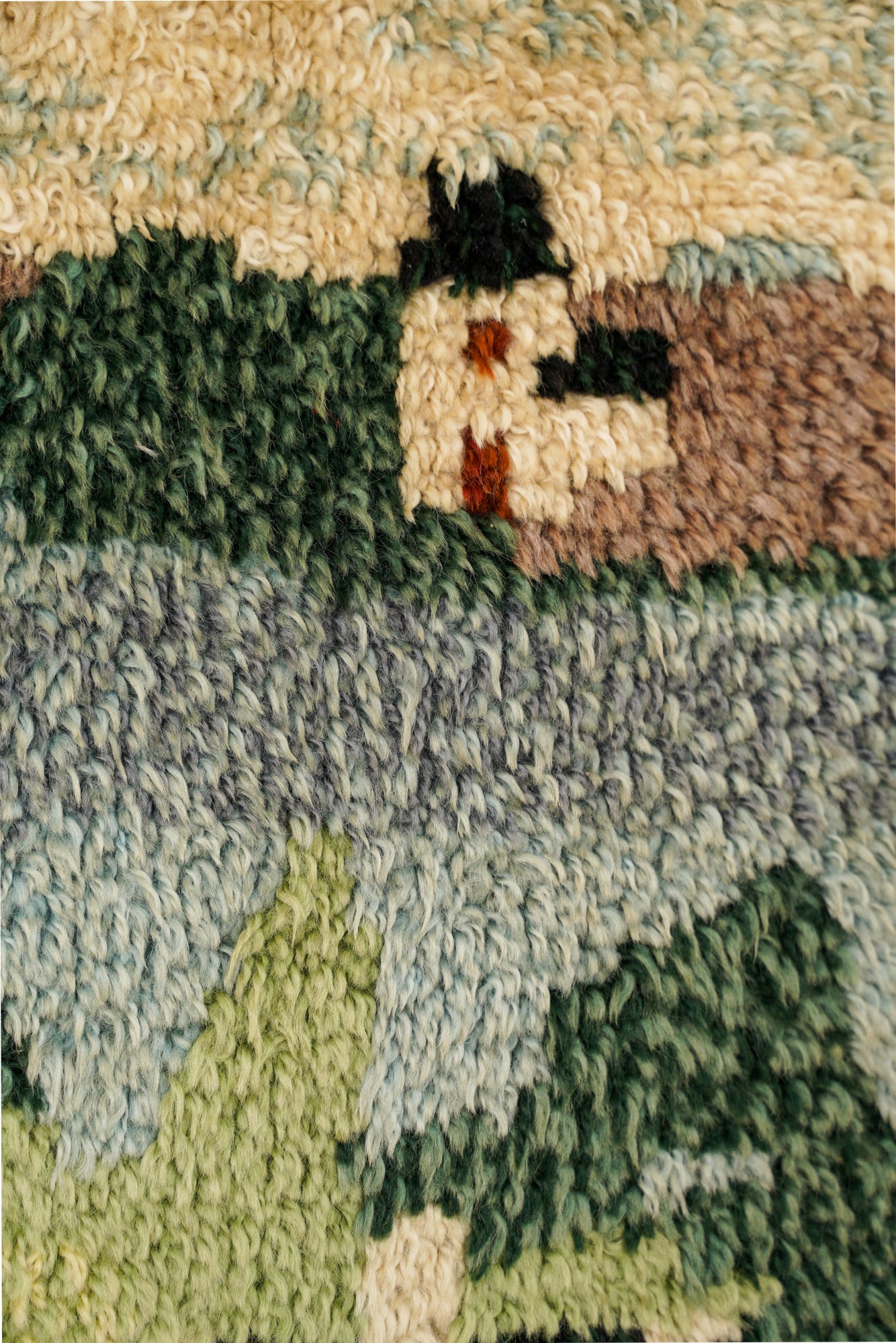 Vintage Scandinavian Rya Rug 2'1" x 1'2"