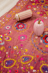 Vintage Uzbek Suzani Textile 7'2" x 5'3"