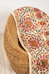 Vintage Uzeb Suzani Embroidery 6'7" x 4'10"
