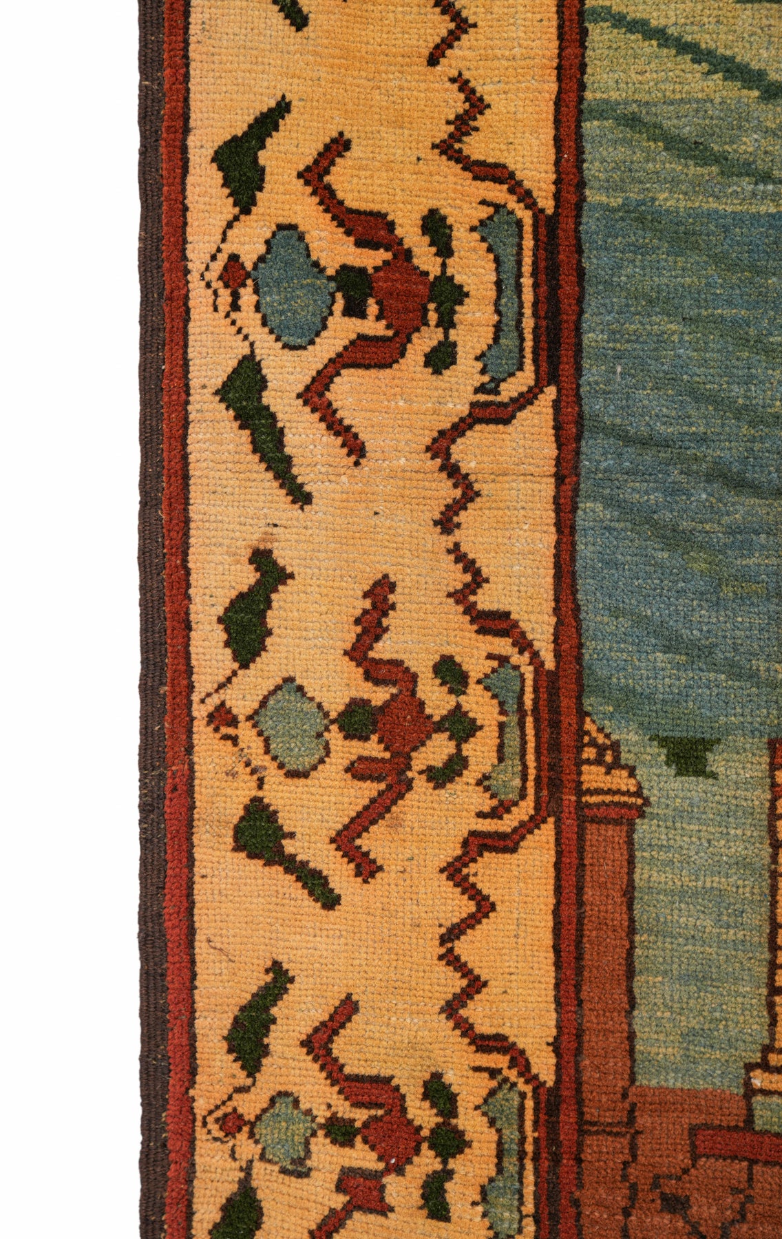 Vintage Afghan Arch Rug 4'7" x 3'5"