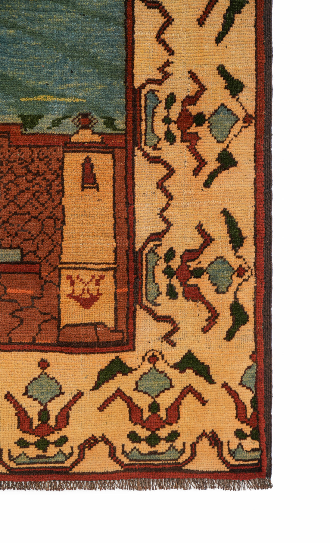 Vintage Afghan Arch Rug 4'7" x 3'5"