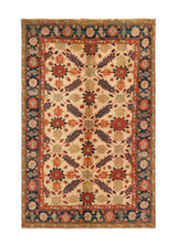 Vintage German Hand-Hooked Rug 7' x 4'