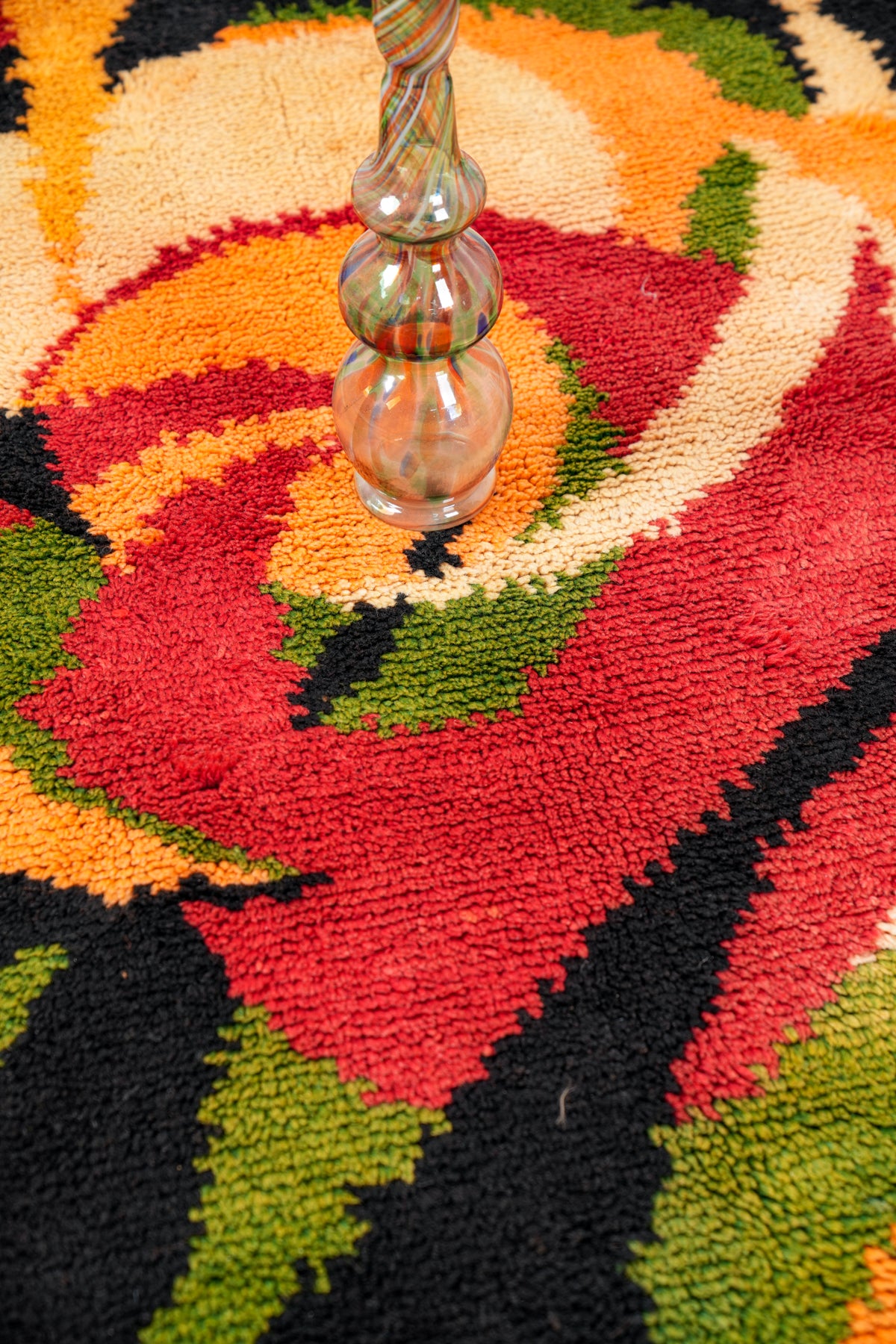 Vintage Scandinavian rya Rug 6'10" x 5'