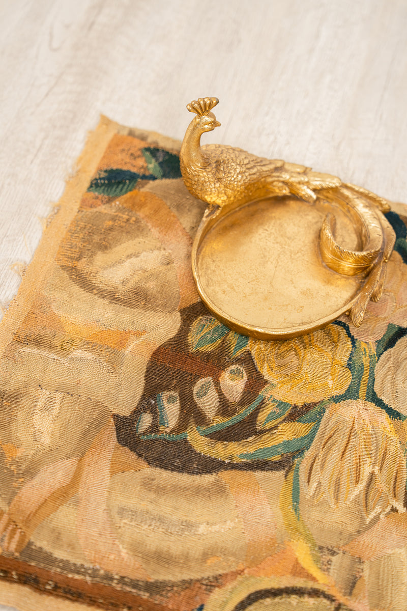 Antique French Aubusson Tapestry fragment 2' x 1'7"