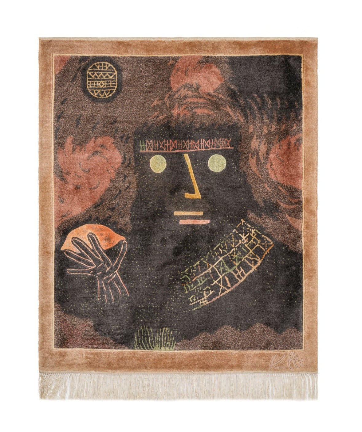 Vintage Oriental Rug 3' x 2'5" (paul klee)