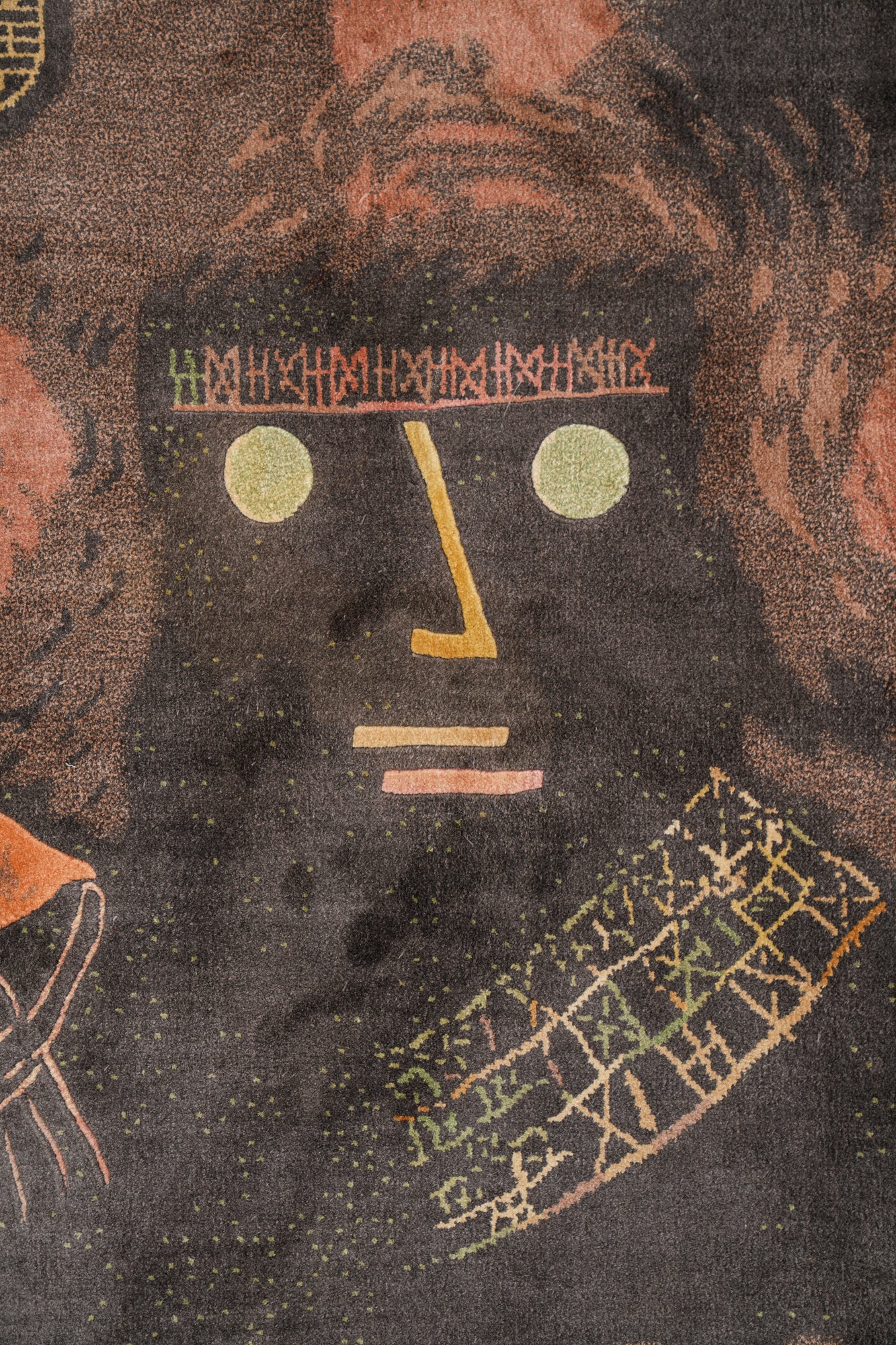 Vintage Oriental Rug 3' x 2'5" (paul klee)