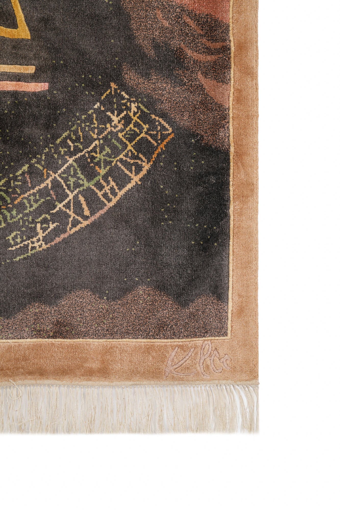 Vintage Oriental Rug 3' x 2'5" (paul klee)