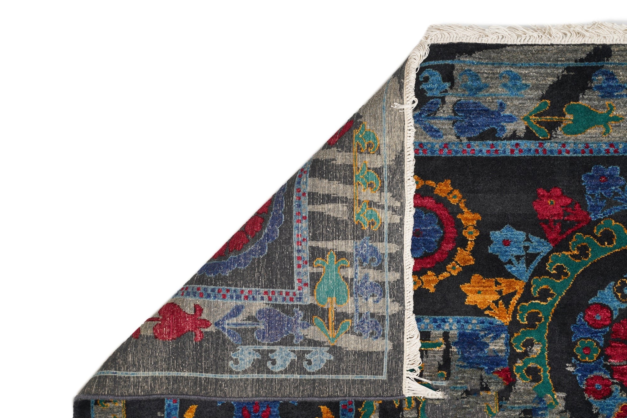 Modern Afghan Suzani Rug 10'3" x 7'7"