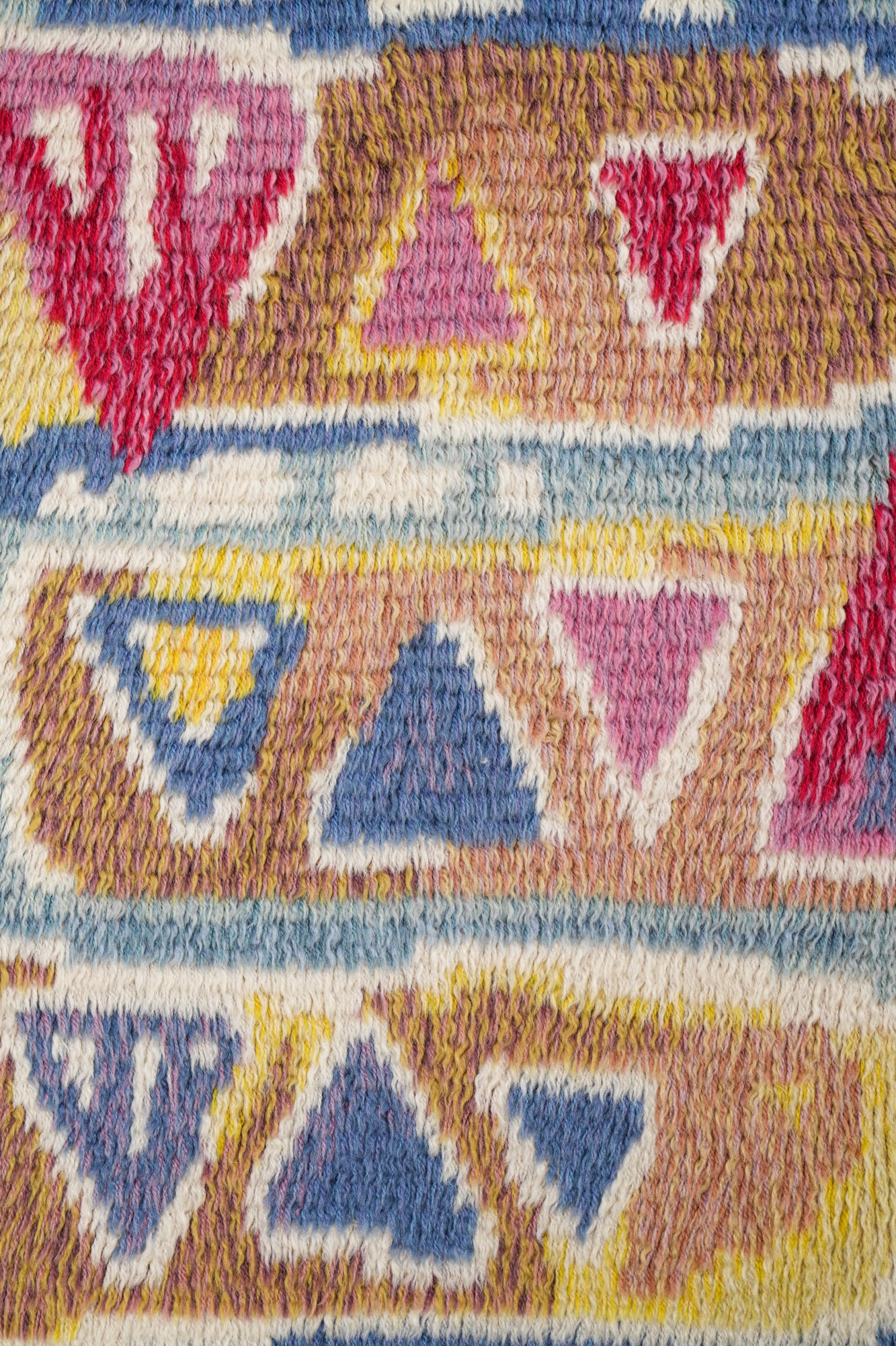 Vintage Scandinavian Rya Rug 4'8" x 2'4"