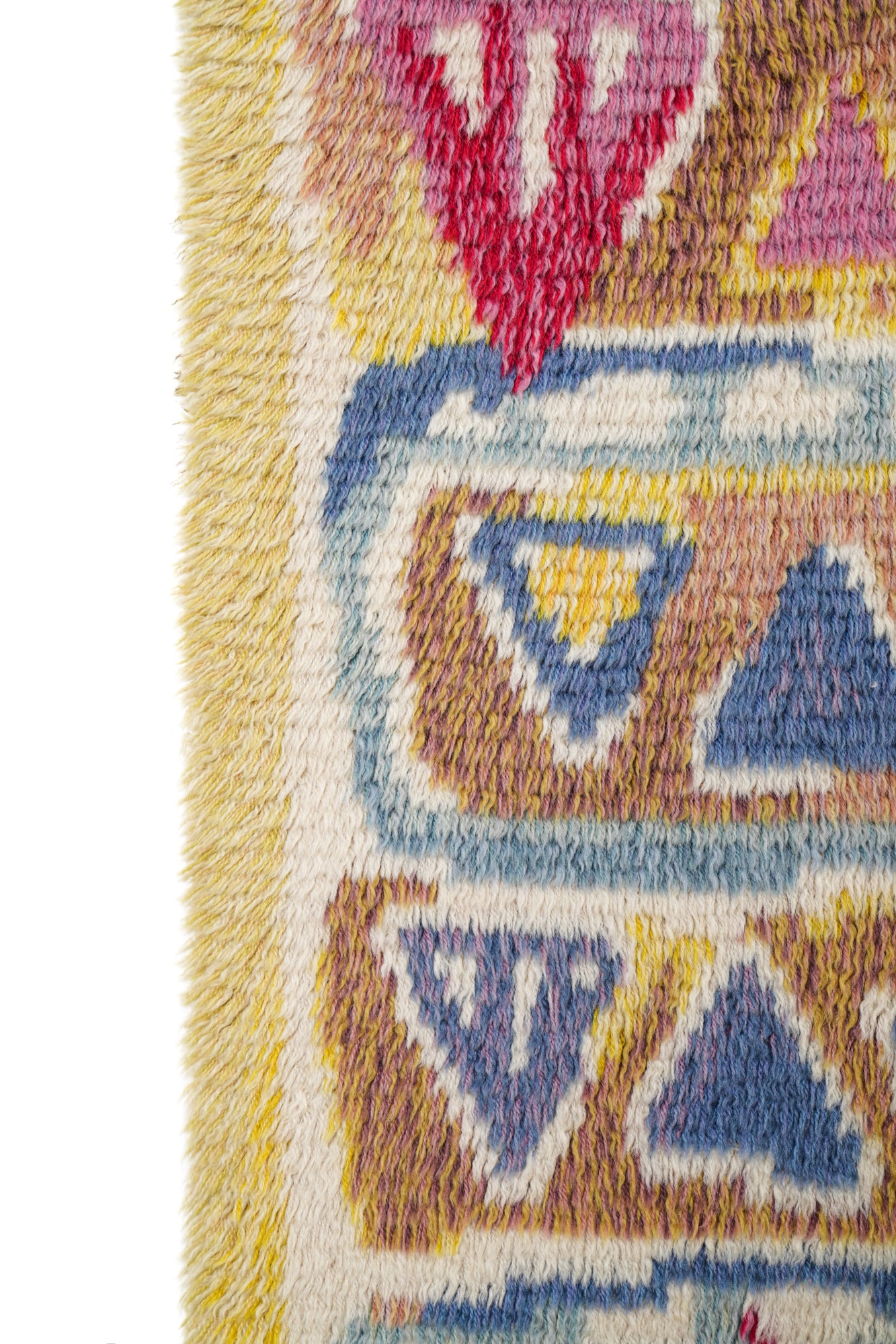 Vintage Scandinavian Rya Rug 4'8" x 2'4"