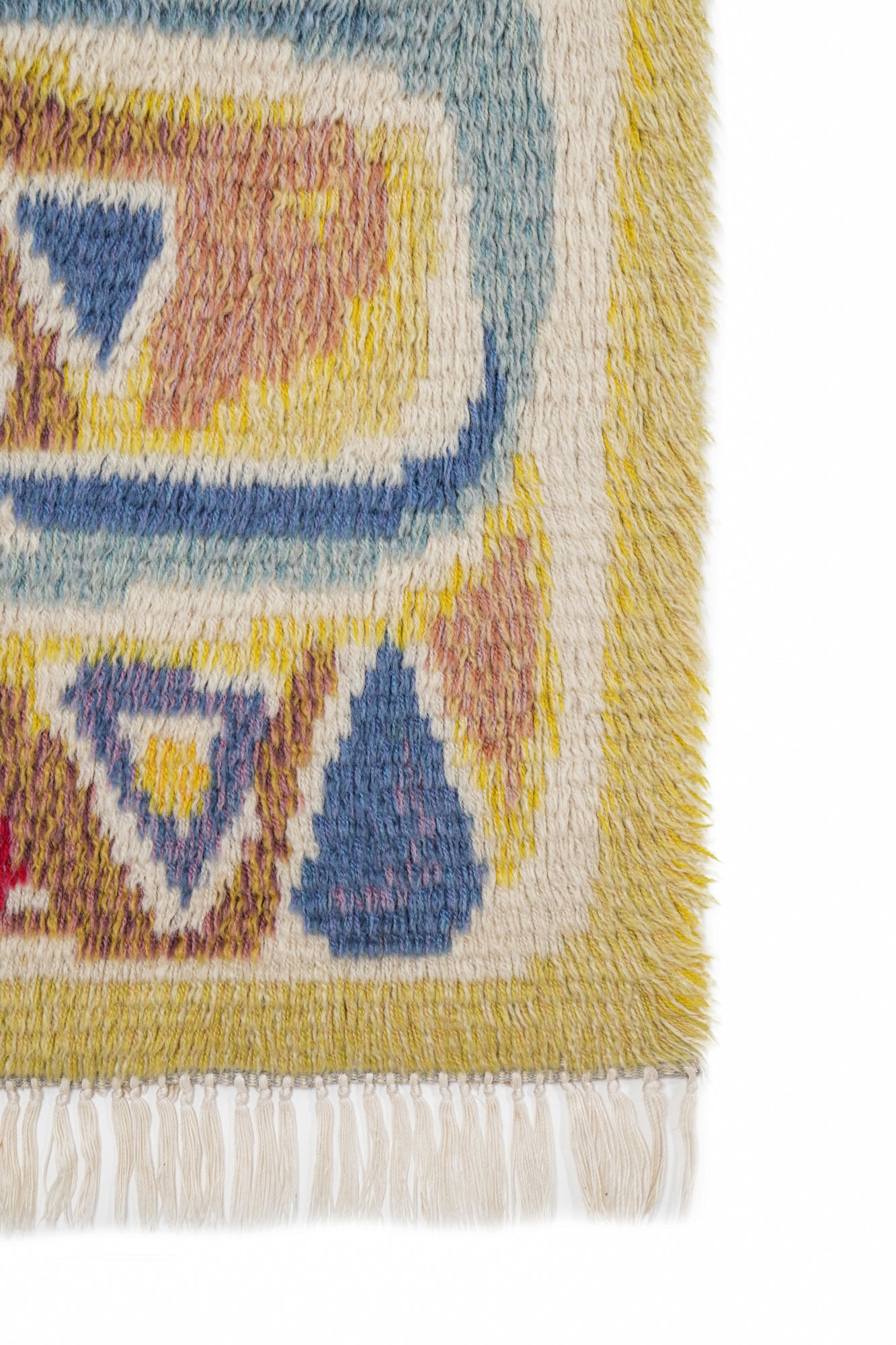 Vintage Scandinavian Rya Rug 4'8" x 2'4"