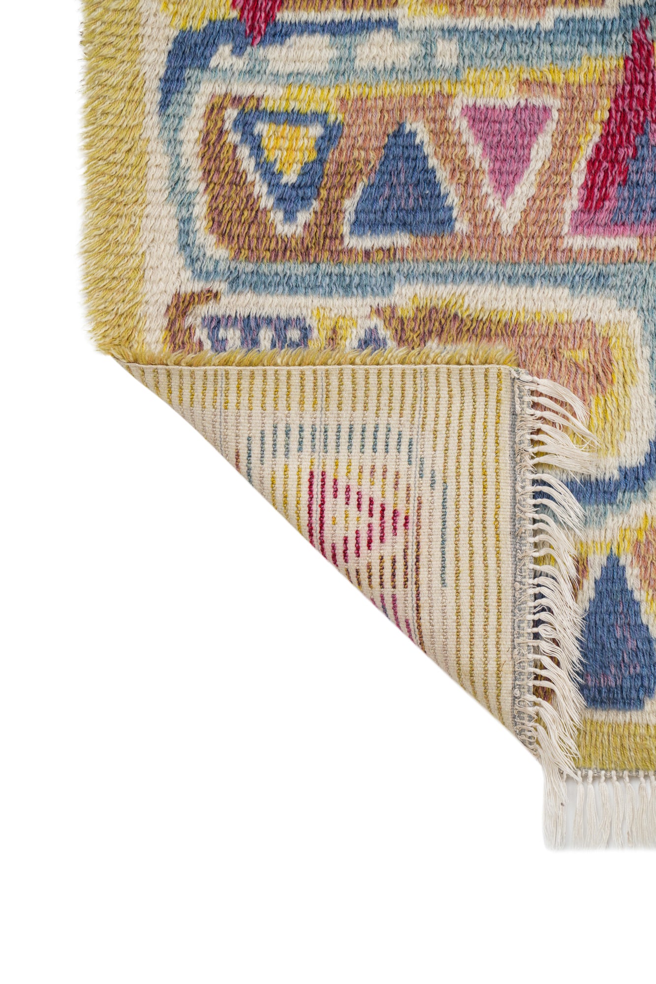 Vintage Scandinavian Rya Rug 4'8" x 2'4"