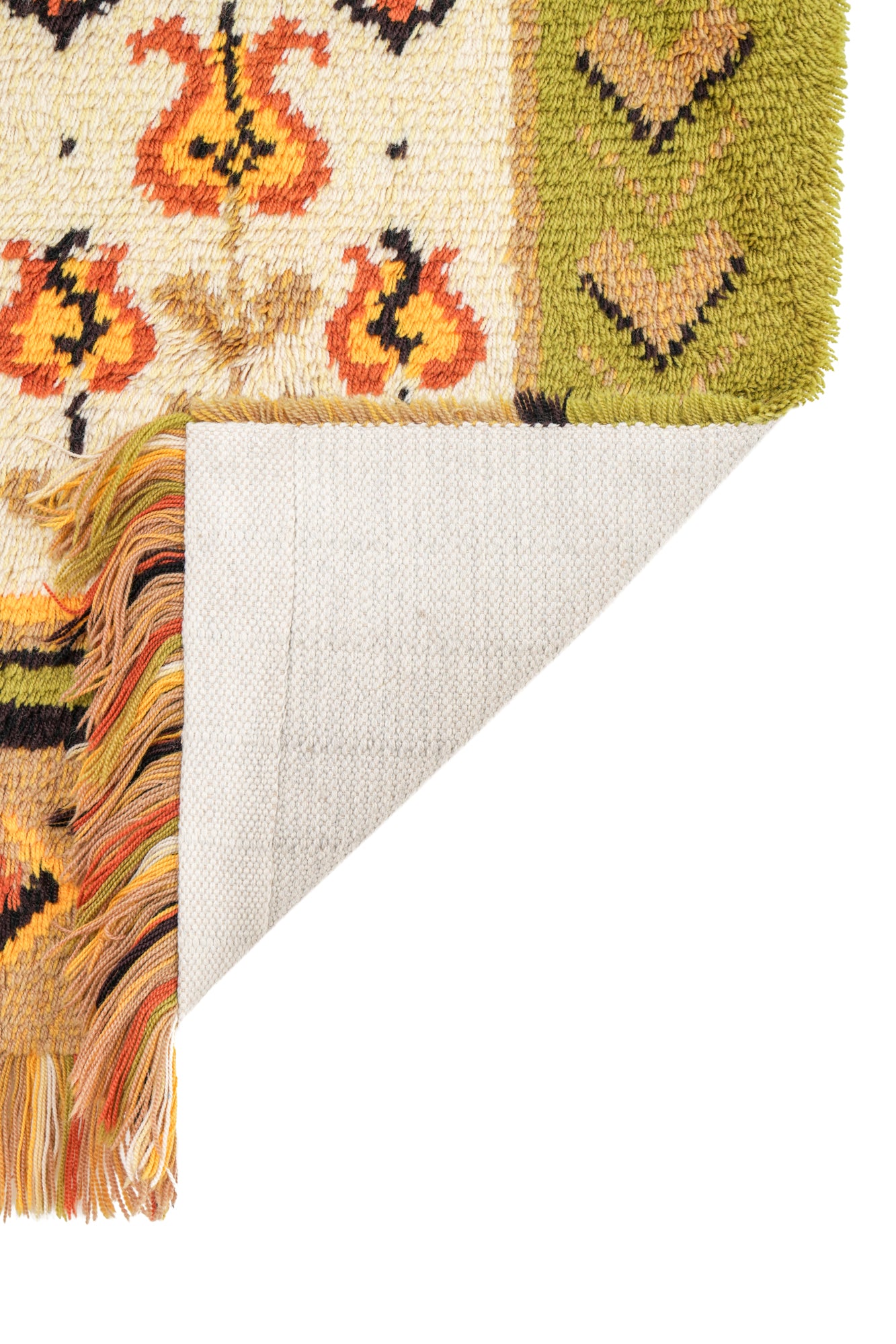 Vintage Scandinavian Rya Rug 4'1" x 2'10"