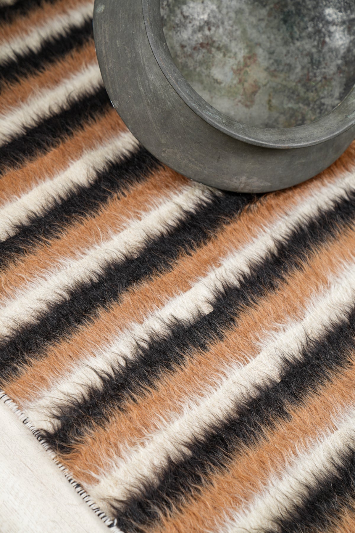 Vintage Turkish Mohair Rug 6'10" x 4'7"