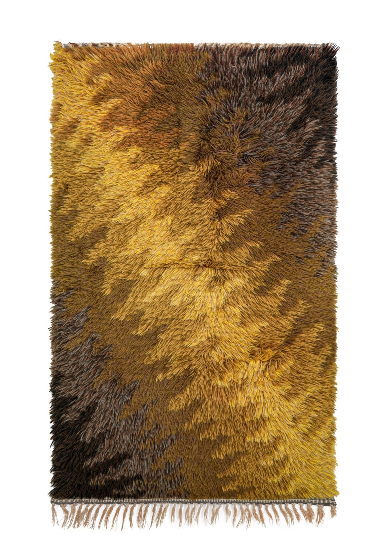 Vintage Scandinavian Rya Rug  4'2" x 2'6"