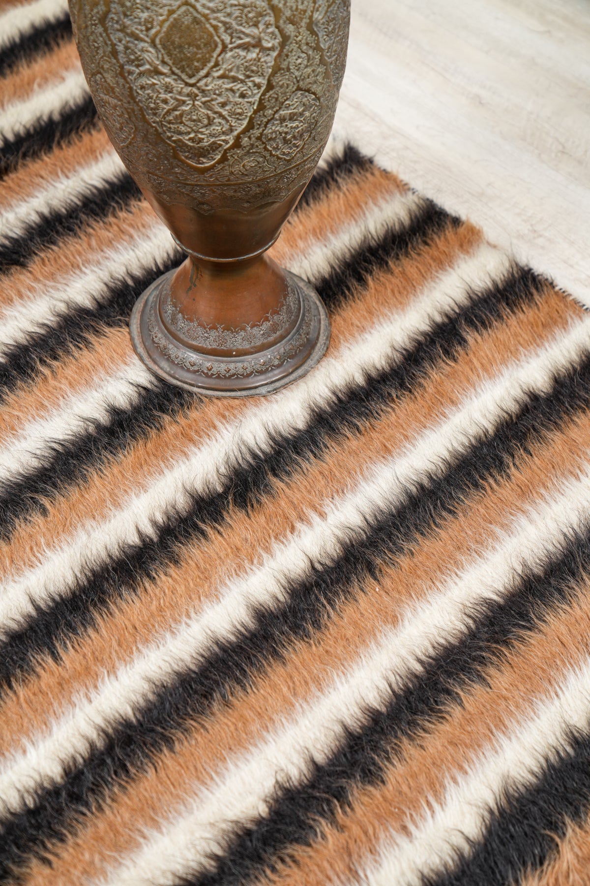 Vintage Turkish Mohair Rug 6'10" x 4'7"
