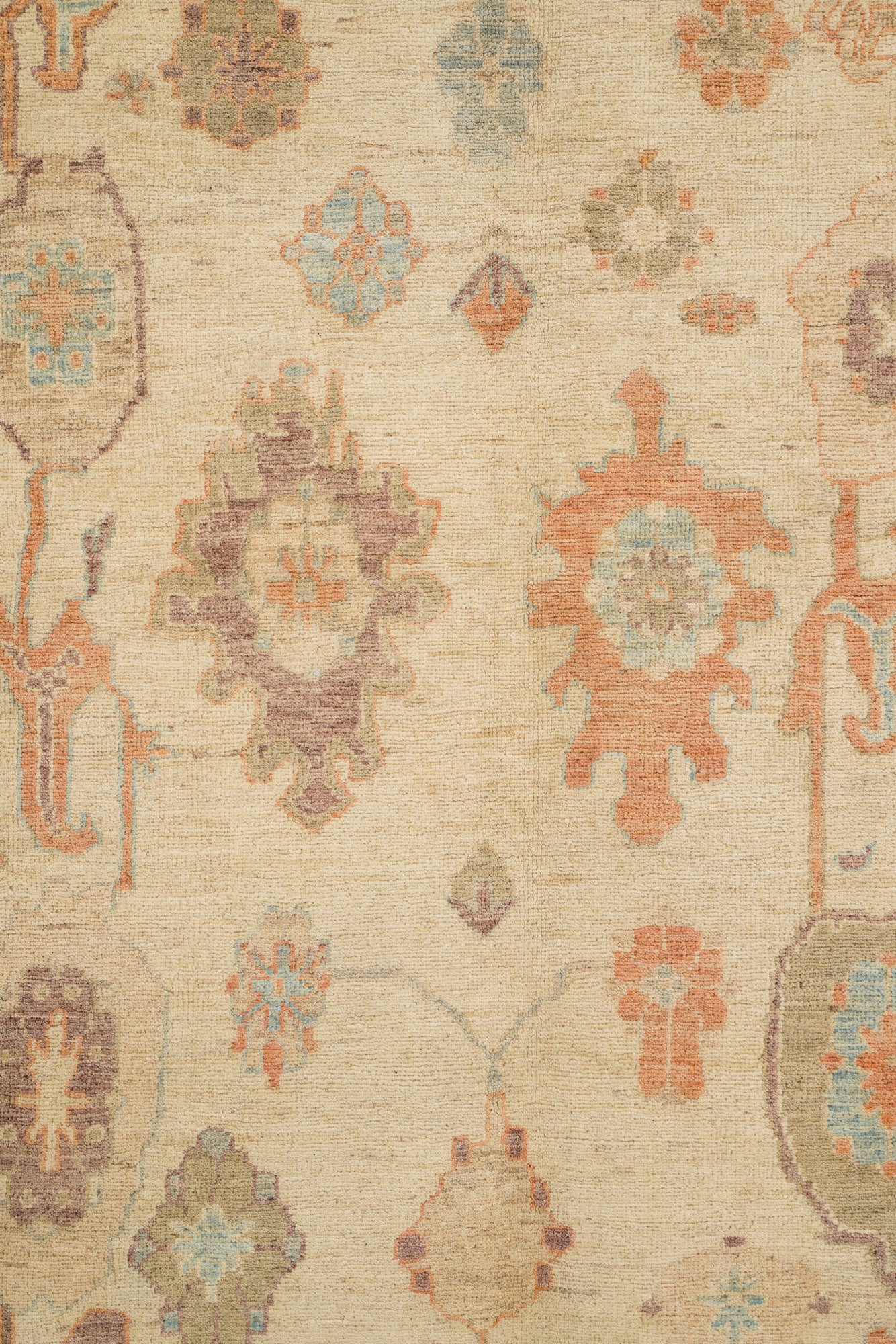 Modern Afghan Oushak Rug 8'6" x 6'