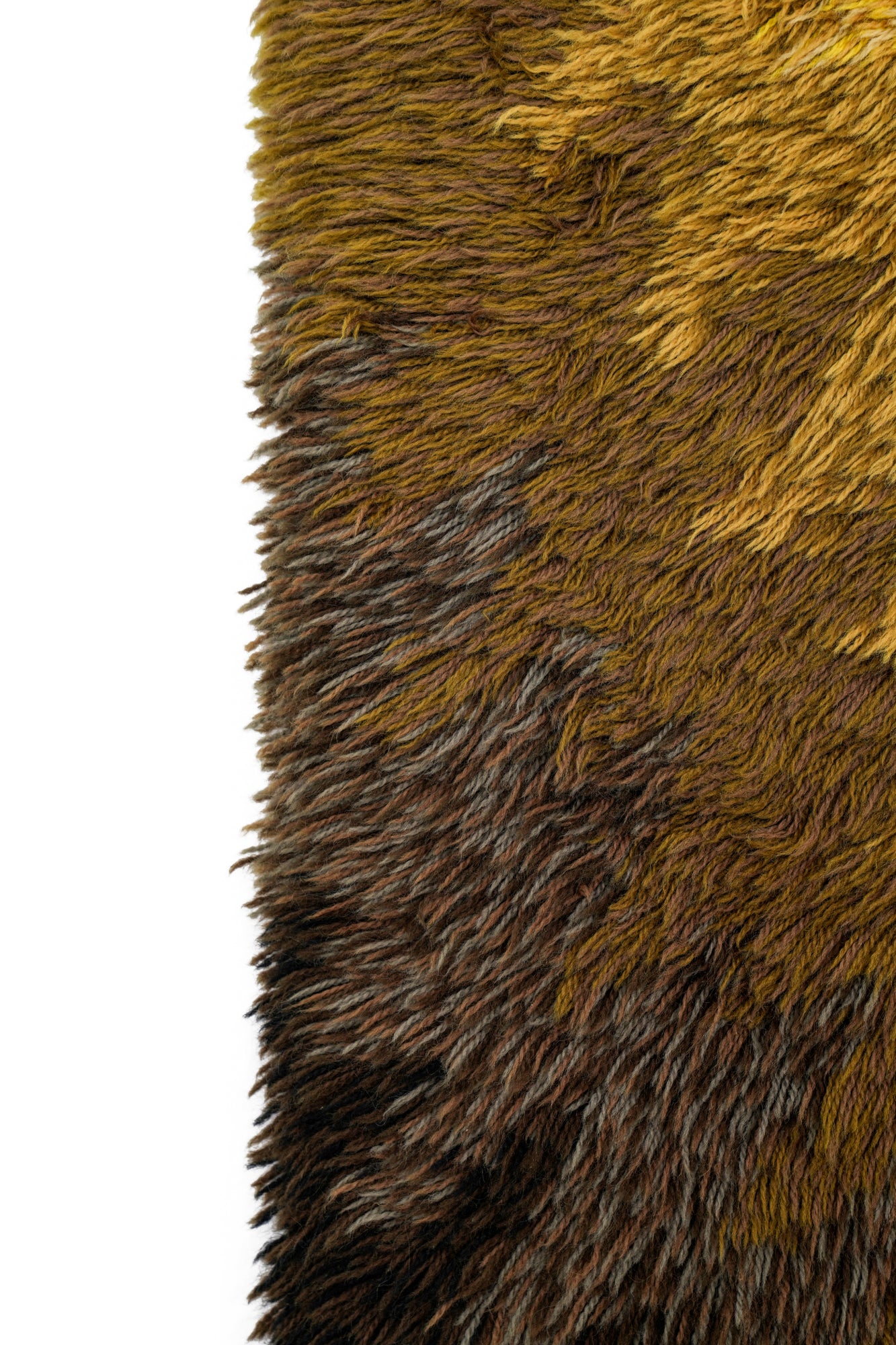 Vintage Scandinavian Rya Rug  4'2" x 2'6"