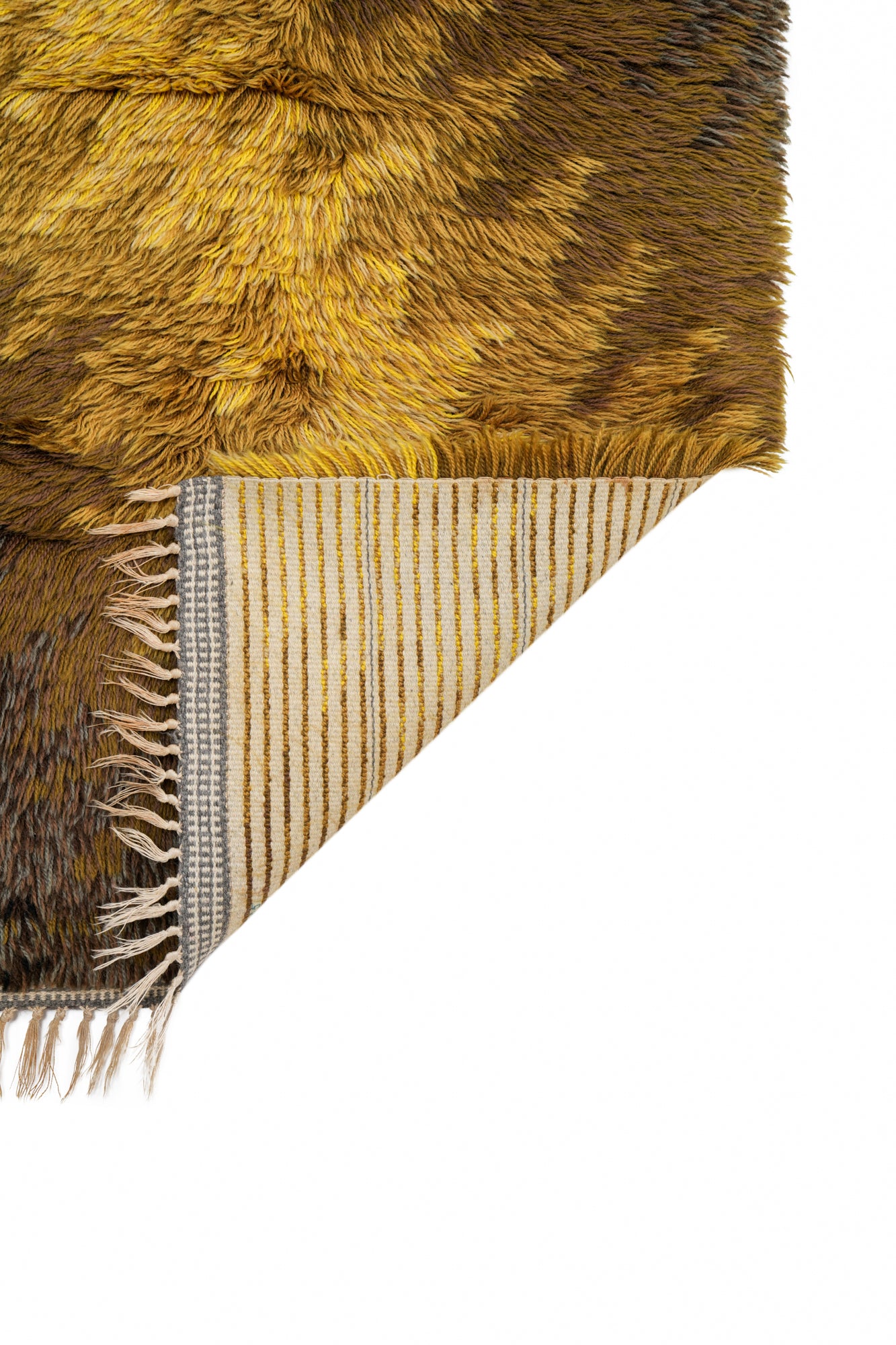 Vintage Scandinavian Rya Rug  4'2" x 2'6"