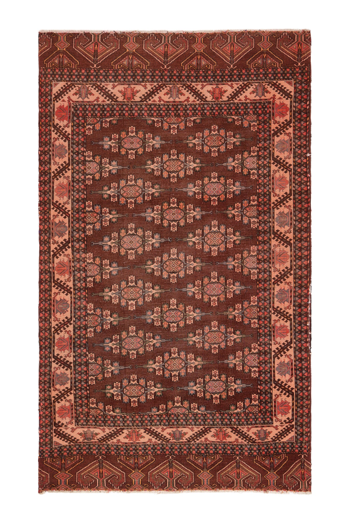 Antique Turkmen Yamout Rug 8'8" x 5'3"