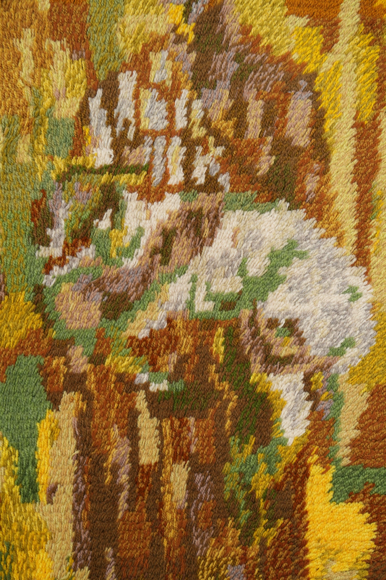 Vintage Scandinavian Rya Rug 3'9" x 2'7"