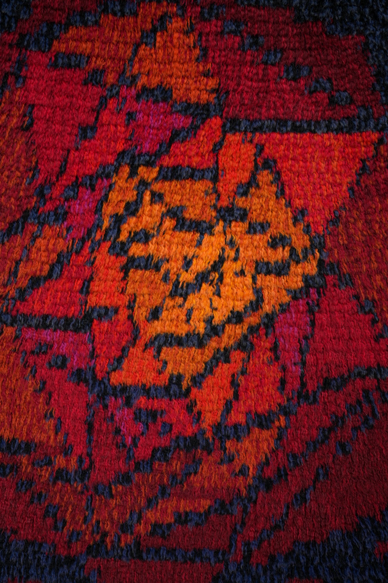 Vintage Scandinavian Rya Rug 4' x 2'5"