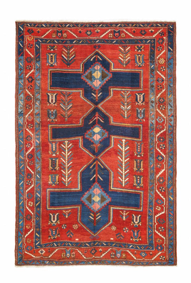 Antique Caucasian Kazak Rug 7' x 4'8"