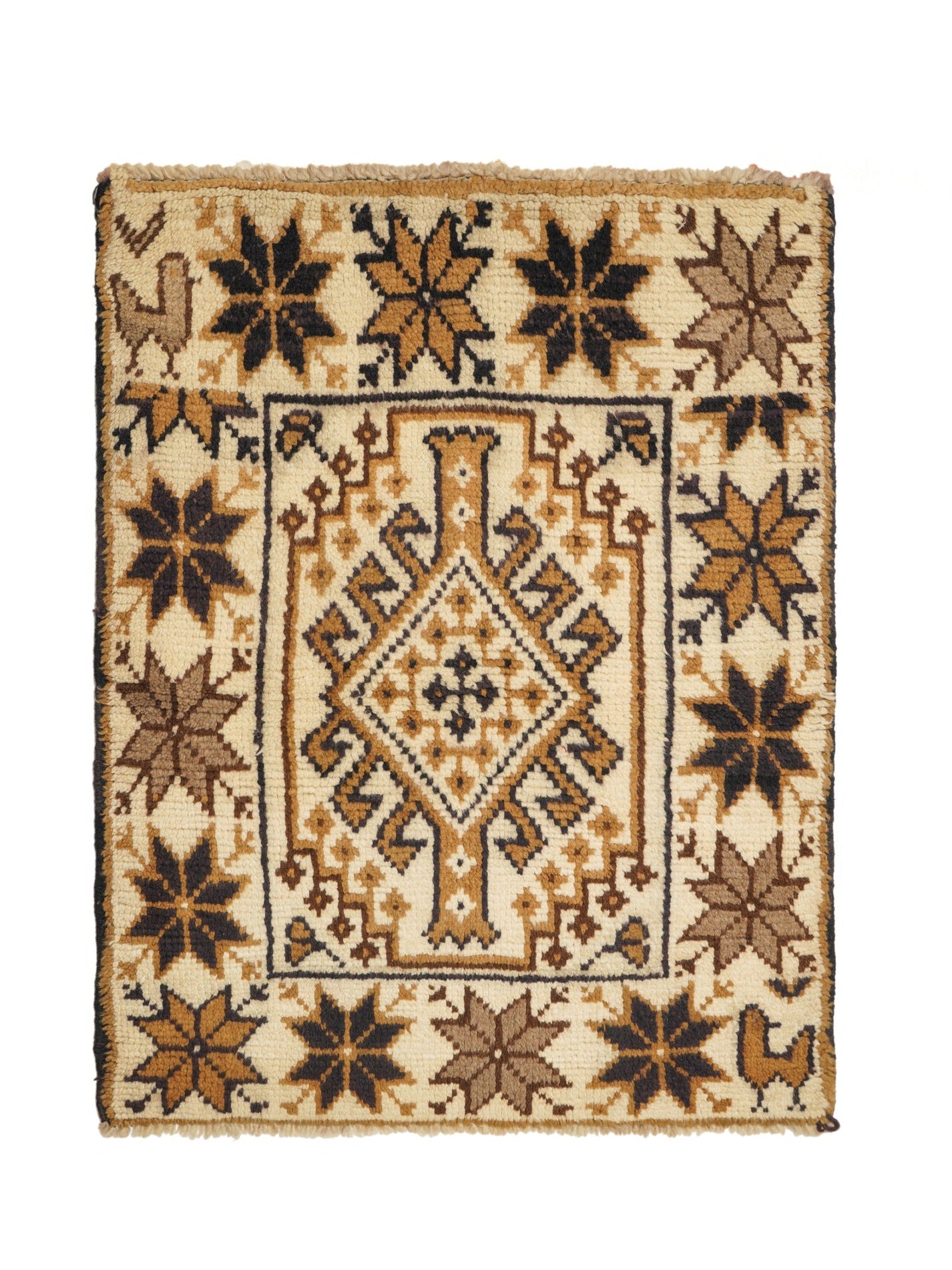 Vintage Turkish Oushak Rug 3'8" x 2'7"