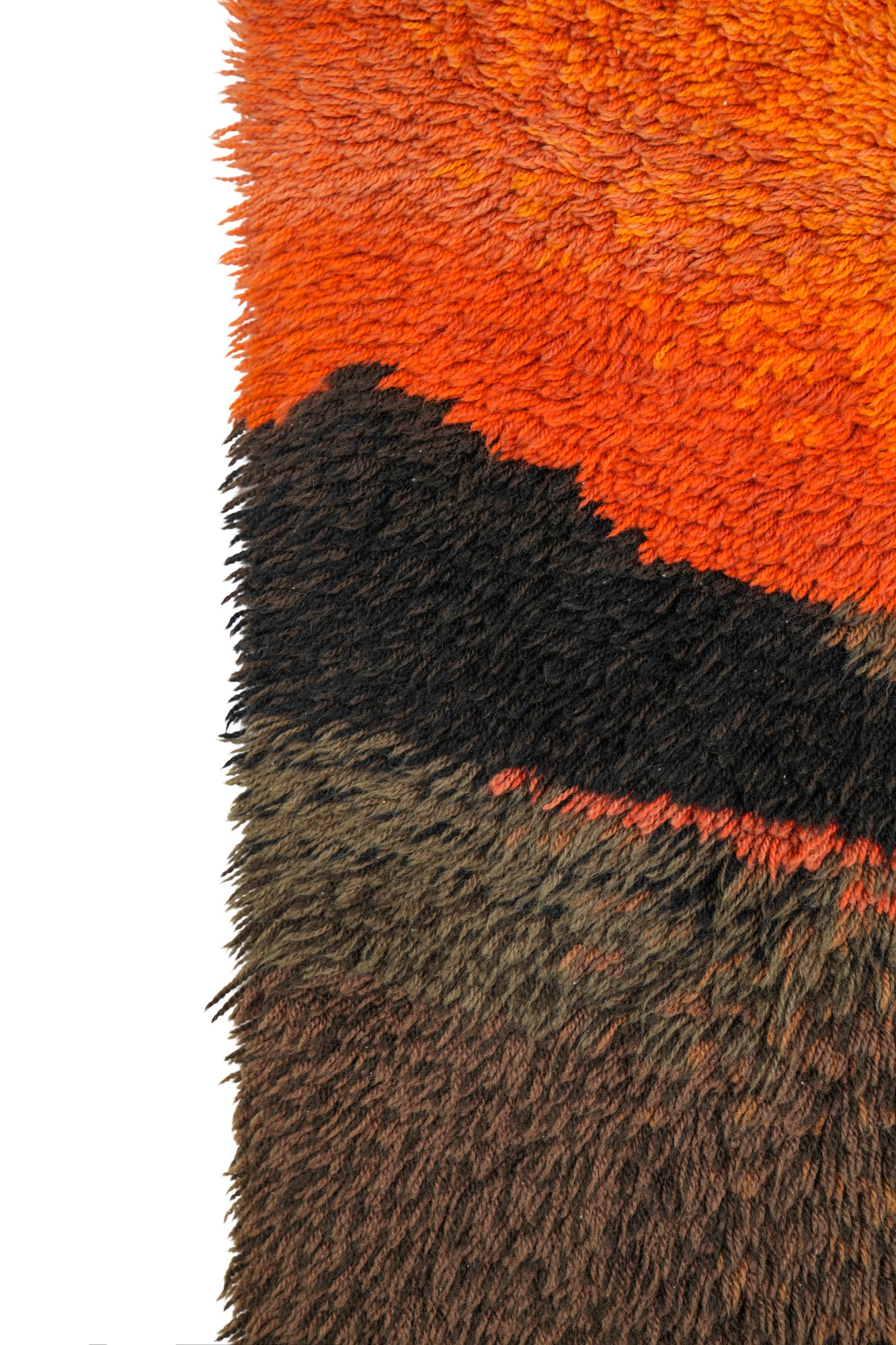 Vintage Scandinavian Rya Rug  3'9' x 2'6" (SUNSET)