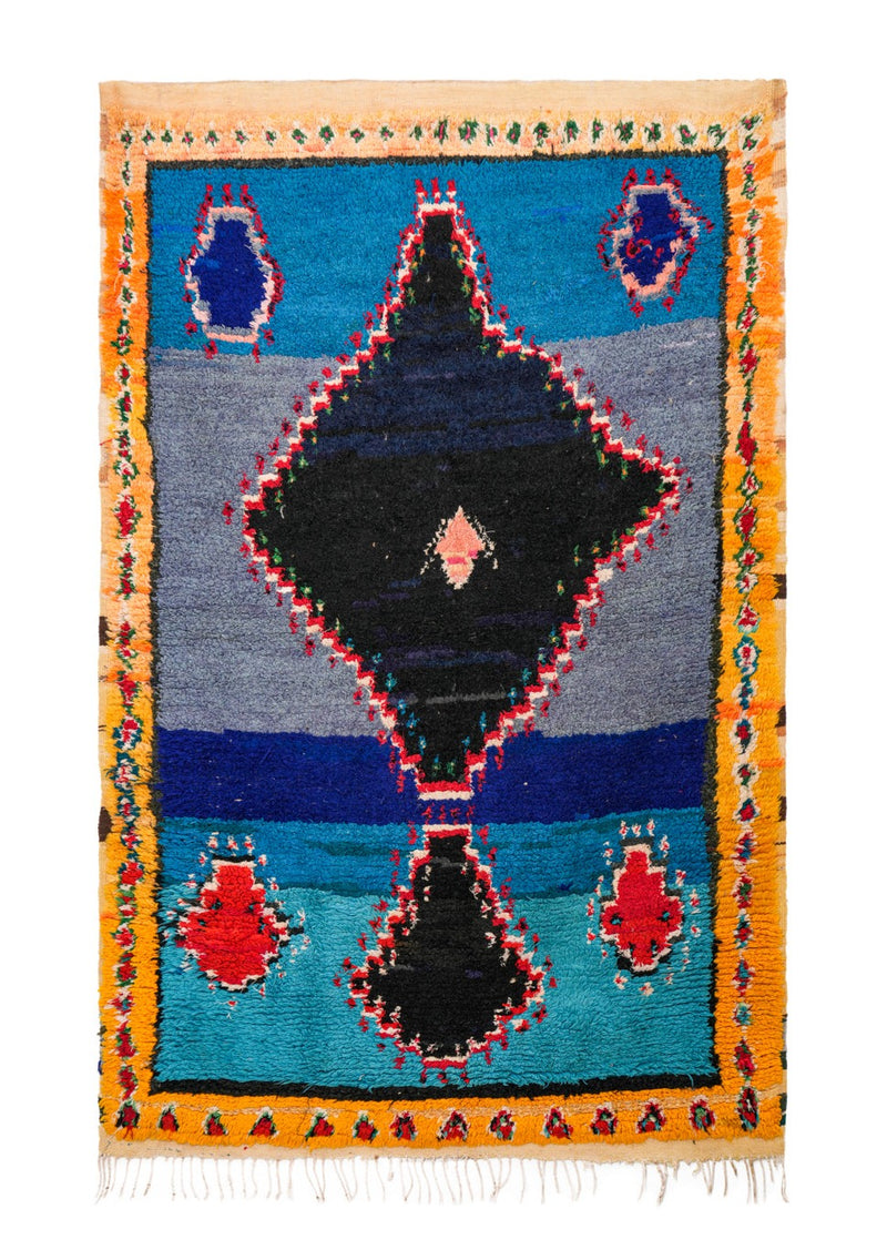 Vintage Moroccan Rag Rug 6'2" x 4'1"
