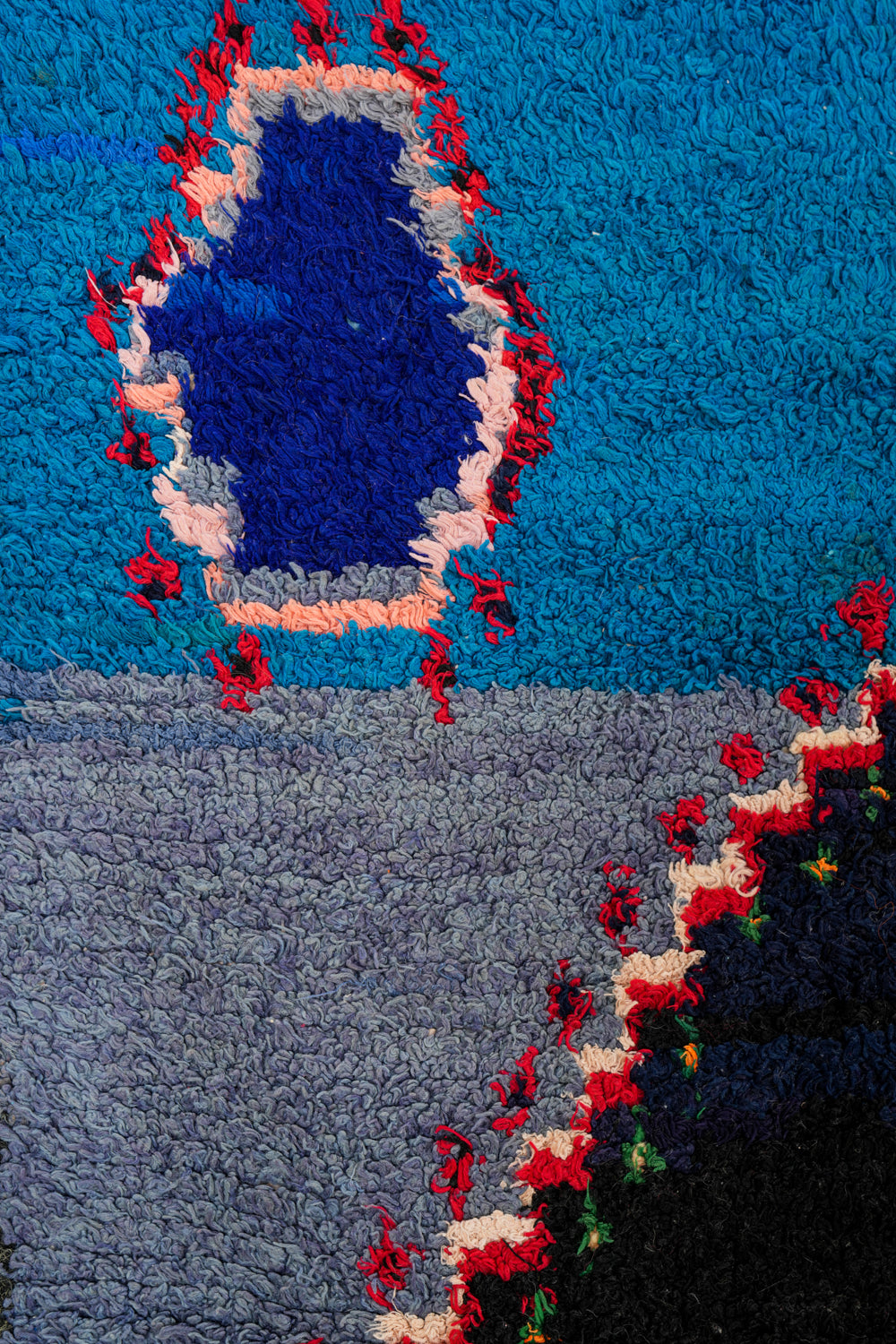 Vintage Moroccan Rag Rug 6'2" x 4'1"