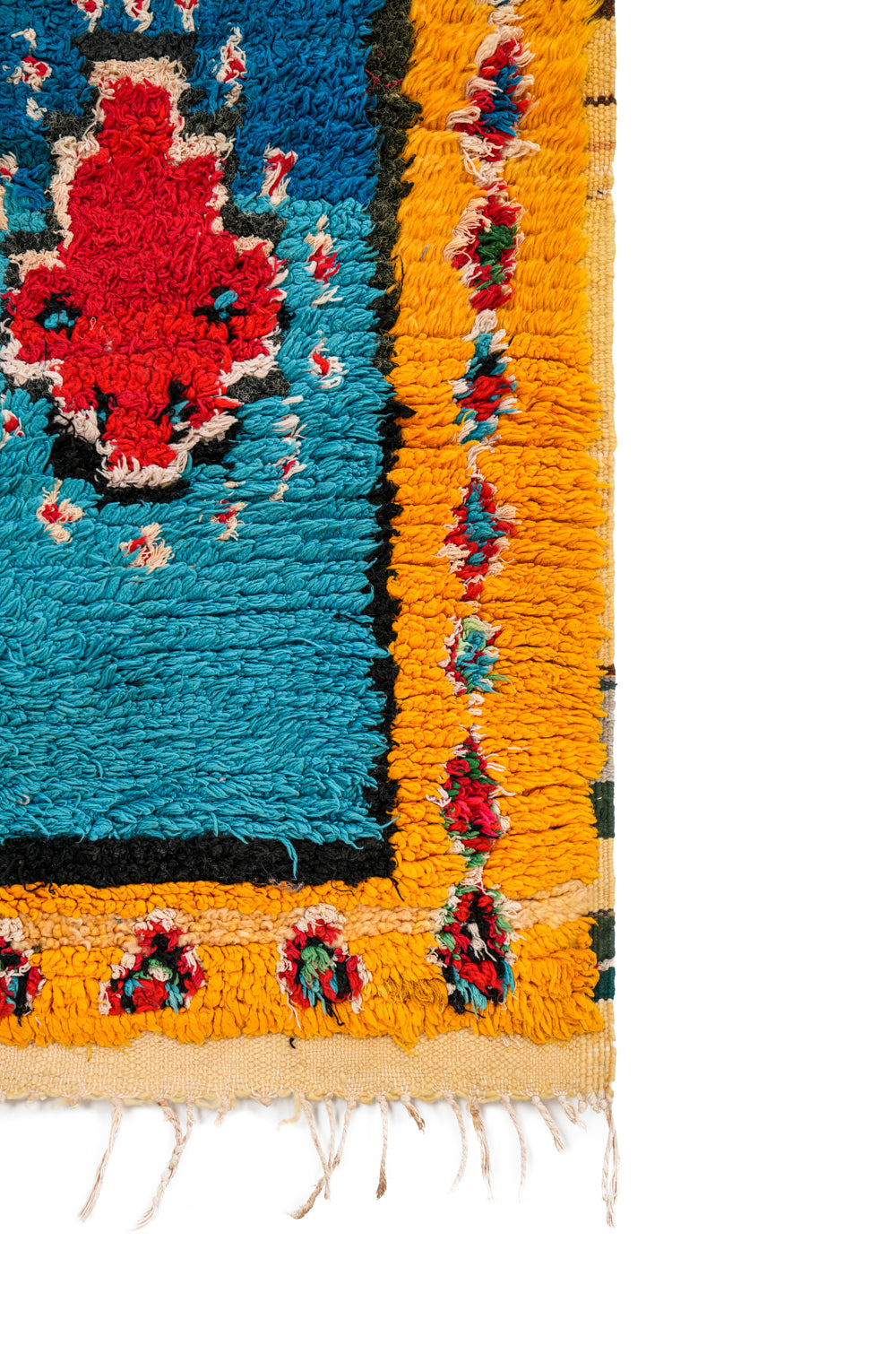 Vintage Moroccan Rag Rug 6'2" x 4'1"