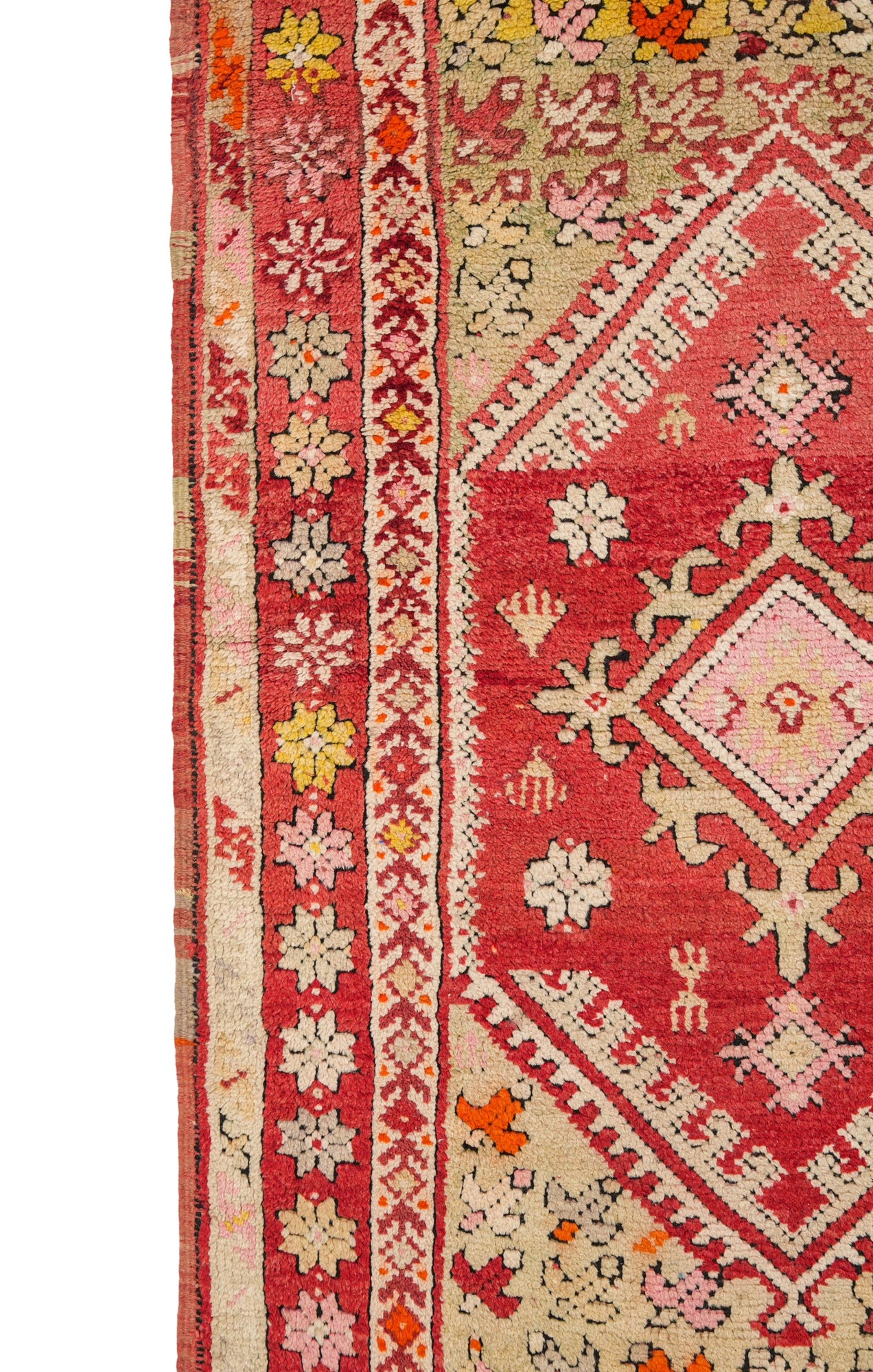 Vintage Moroccan Rabat Rug 3'9" x 2'10"