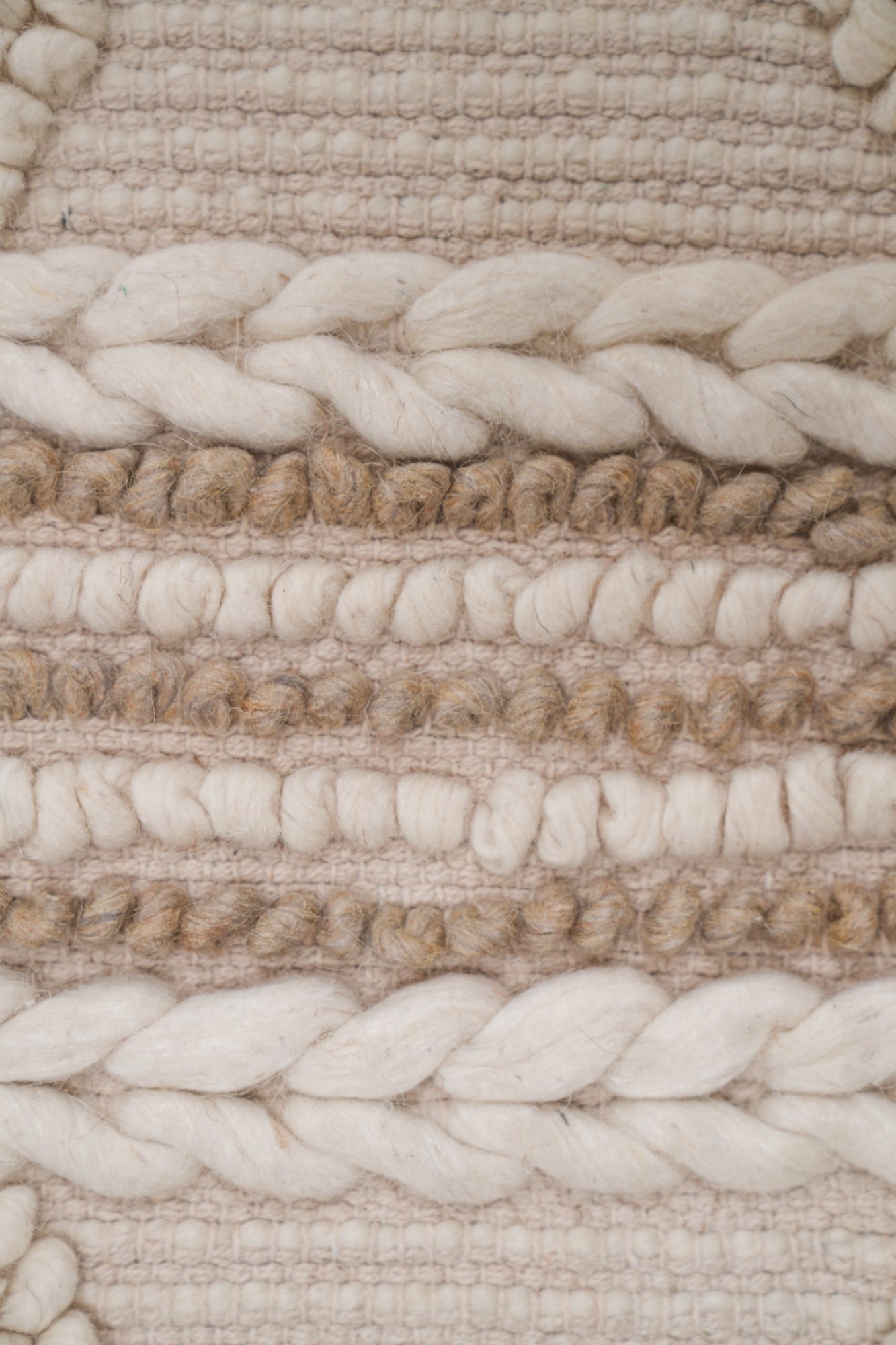 Vintage Scandinavian Braided Rug 3'8" x 2'