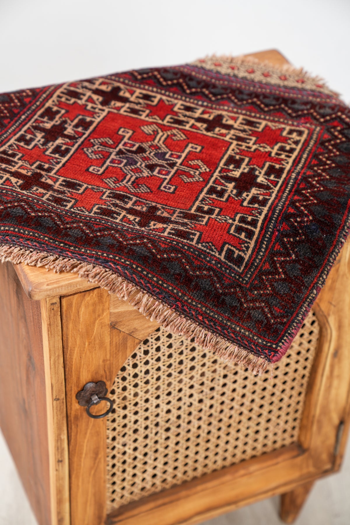 Vintage Baloch Bag face rug 1'5" x 1'7"