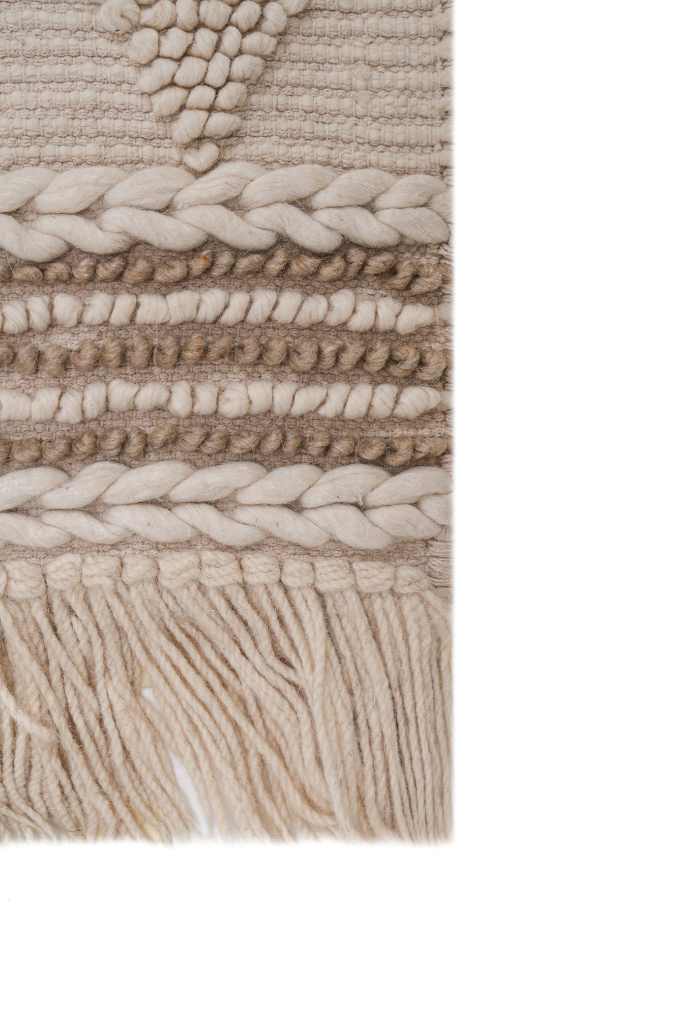 Vintage Scandinavian Braided Rug 3'8" x 2'