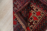 Vintage Baloch Bag face rug 1'5" x 1'7"