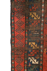 Antique Caucasian Kazak rug 5' x 3'8"