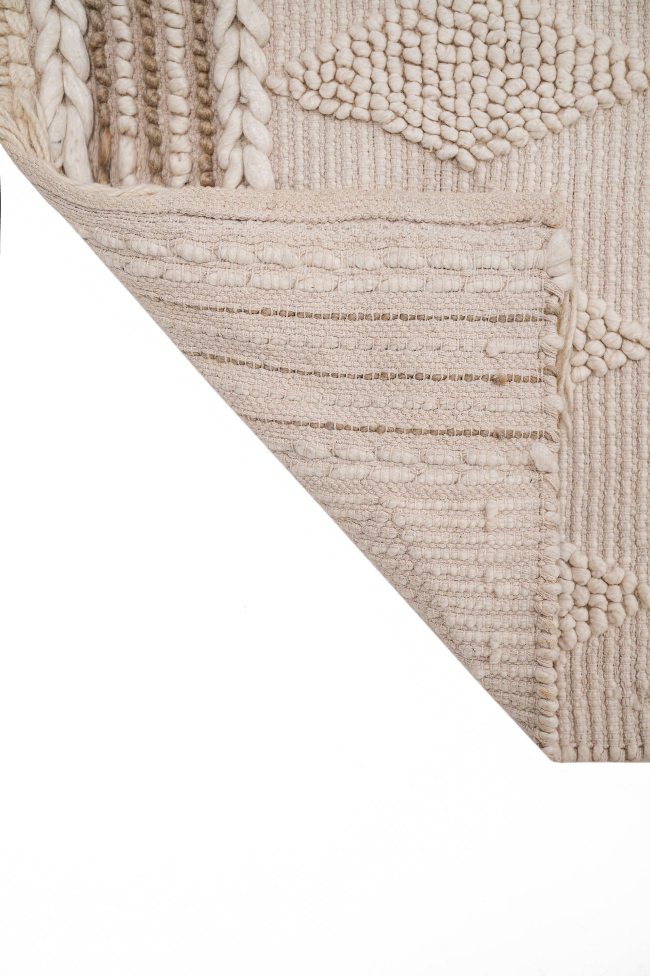 Vintage Scandinavian Braided Rug 3'8" x 2'