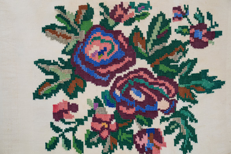 Antique Greek Floral Textile 7'8" x 1'