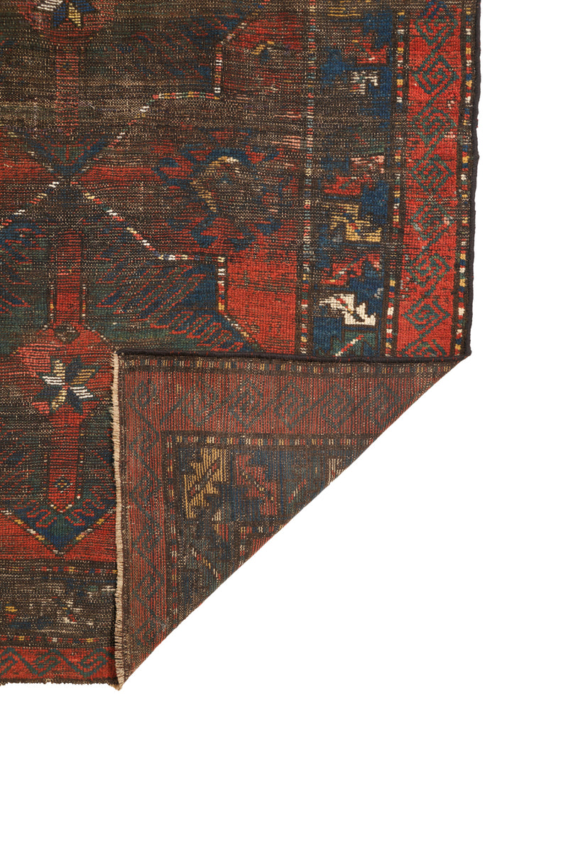 Antique Caucasian Kazak rug 5' x 3'8"